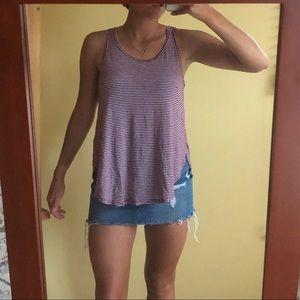 Red and white striped tank top